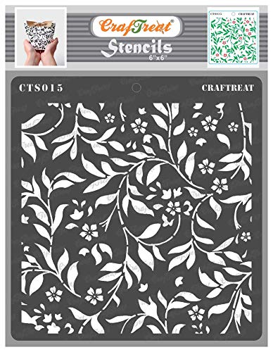 CrafTreat 6x6 Leaf and Flower Stencils
