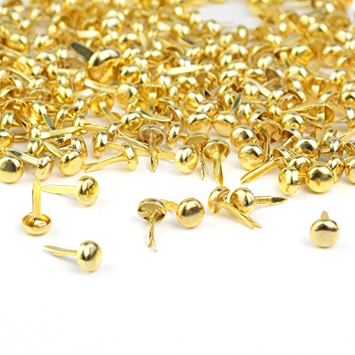 500 Scrapbooking Brads: Gold and Silver Paper Fasteners