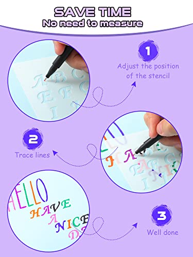 30 Plastic Journal Stencils for Planner and Scrapbook