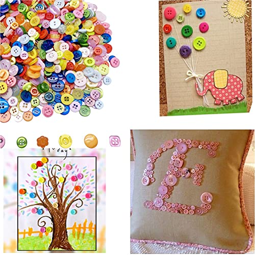 Assorted Round Buttons for DIY Scrapbooking, 660 Pcs
