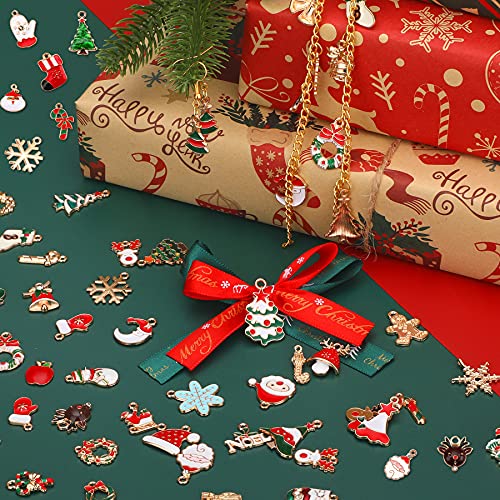 SANNIX 110 Christmas Gold Enamel DIY Charms