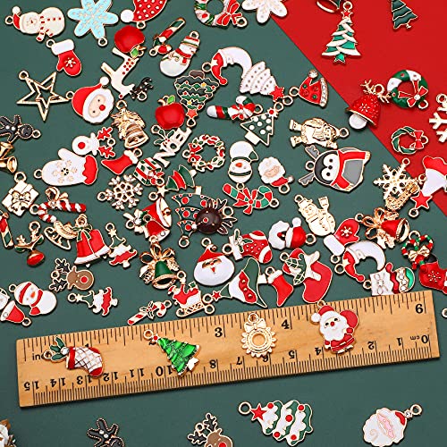 SANNIX 110 Christmas Gold Enamel DIY Charms