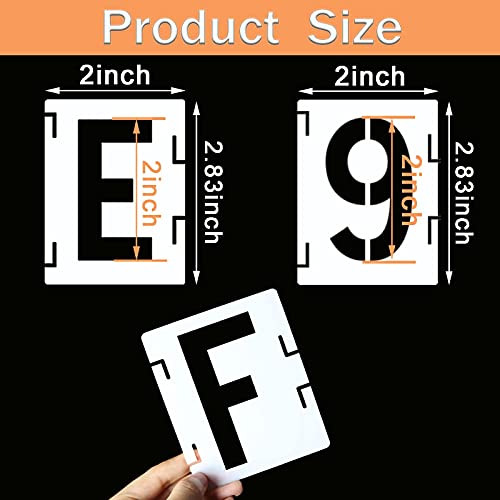 Reusable 2-Inch Letter and Number Stencils Set