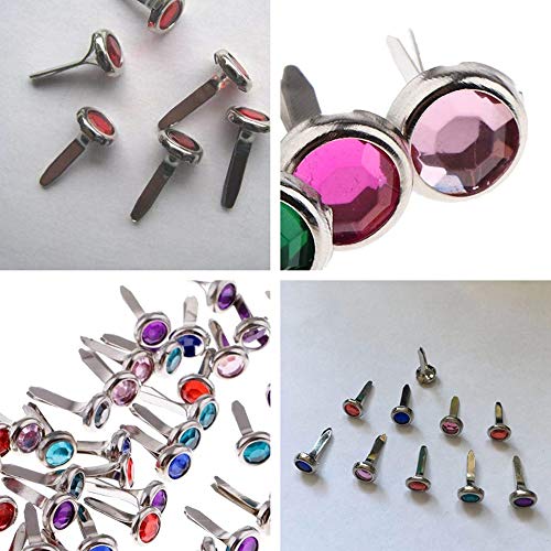 120Pcs Pearl Head Brads for Crafting - Scrapbooking