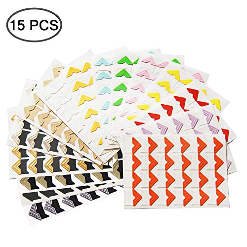 15 Sheets Self-Adhesive Photo Mounting Corners