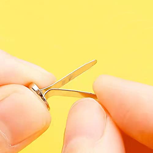 Multicolored Metal Brads for DIY Scrapbooking - 100pcs (8mm x 12mm)