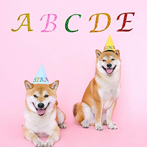 Sparkling Glitter Alphabet Stickers - 12 Vibrant Colors