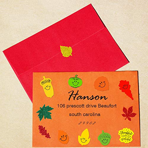 708 Pcs Foam Fall Leaves Stickers for Scrapbooking