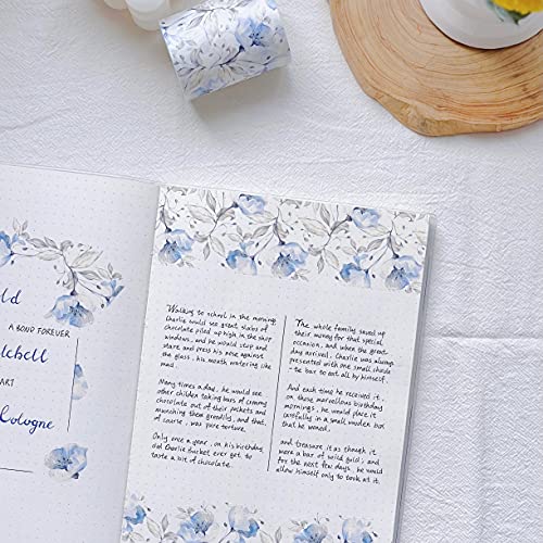 Azalea Bloom Wide Washi Tape, Watercolor Floral Design