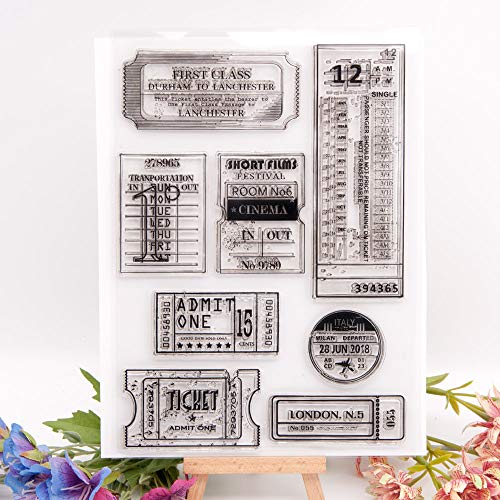 Arrietty Retro Journey Ticket Clear Rubber Stamp - A1763