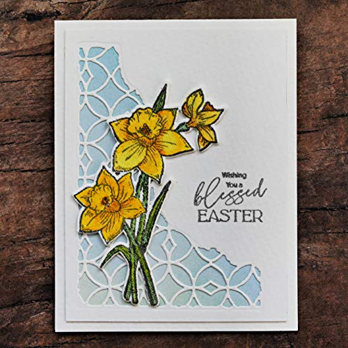 Easter Religious Stamp Set with Daffodil Die