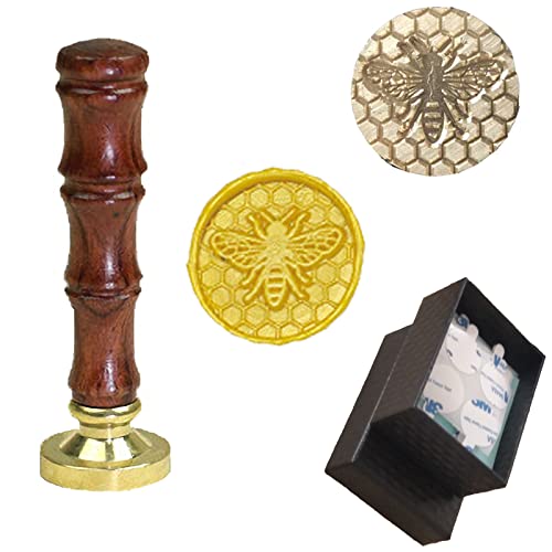 Bee & Honeycomb Wax Seal Stamp: Perfect Scrapbooking Embellishment