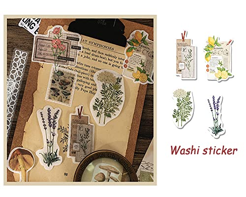 Vintage Flower Scrapbook Supplies Pack - 260 Pieces