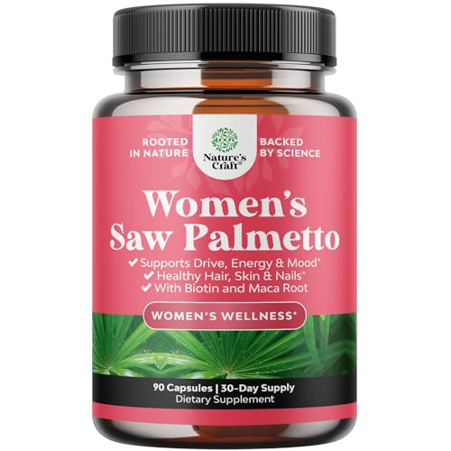 Extra Strength Saw Palmetto Hair Vitamins for Women