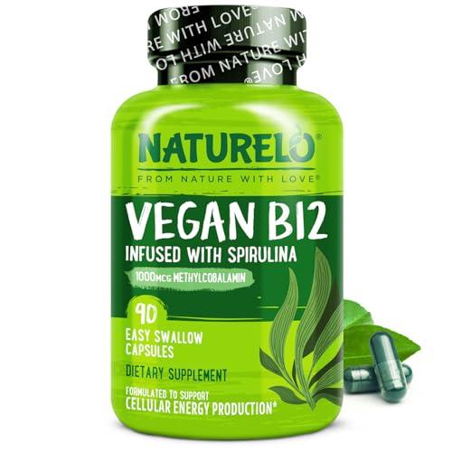 Naturelo Vegan B12 with Spirulina 1000 mcg Capsules