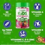 Orgain Kids Vegan Multivitamin Gummies, Berry Flavor