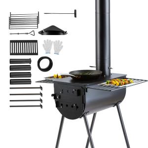 Portable Camping Wood Stove for Tent BBQ