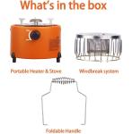 2-in-1 Portable Propane Heater and Stove