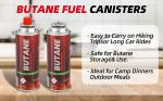 Butane Fuel Canisters for Camping Stoves - 28 Pack