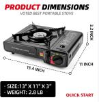 Portable Butane Camping Stove - UL Listed