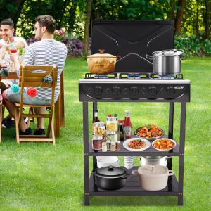 Portable 5-Burner Outdoor Cooking Gas Stove