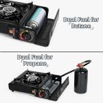 Portable Dual Fuel Camping Stove with Carry Case