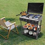 Portable 5-Burner Outdoor Cooking Gas Stove