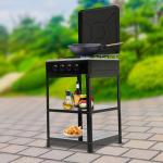 Portable 4-Burner Propane Camp Stove with Windshelter