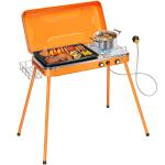 Portable 2-in-1 Gas Camping Stove with Detachable Legs