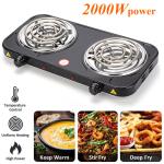2000W Portable Double Burner Electric Cooktop