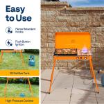 Portable 2-in-1 Gas Camping Stove with Detachable Legs