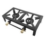 Portable Double Burner Camp Stove for BBQ
