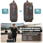 Leather Expandable Backpack for Men and Travel