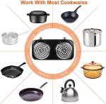 2000W Portable Double Burner Electric Cooktop
