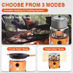 Portable 2-in-1 Propane Heater and Stove