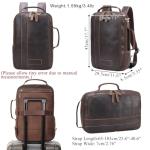 Leather Expandable Backpack for Men and Travel