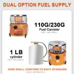 Portable 2-in-1 Propane Heater and Stove