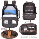 Leather Expandable Backpack for Men and Travel