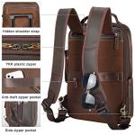 Leather Expandable Backpack for Men and Travel