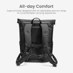 Expandable Water-Resistant Rolltop Backpack for Laptops