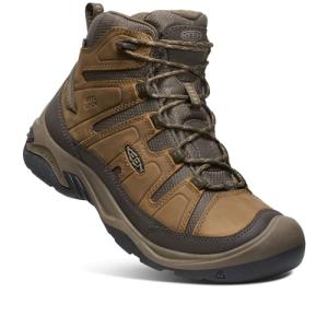 KEEN Men's Circadia Waterproof Hiking Boots, Bison Brindle