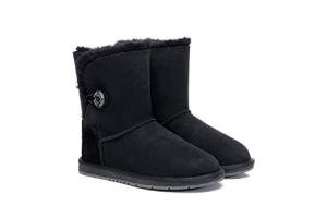 UGG Women's Short Sheepskin Boots in Black