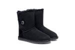 UGG Women's Short Sheepskin Boots in Black