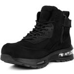 Men's Black Safety Work Boots with Zip Sides