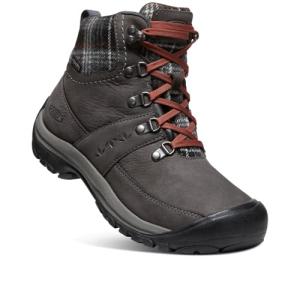 KEEN Women's Waterproof Winter Hiking Boots, Red Plaid