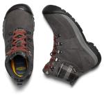 KEEN Women's Waterproof Winter Hiking Boots, Red Plaid