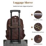 S-ZONE Vintage Leather Backpack for Travel and Daily Use