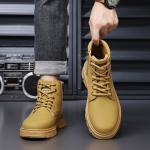 Men's Casual Hiking Ankle Boots with Side Zipper