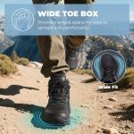 Men's Waterproof Hiking Boots with Wide Toe Box