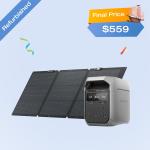 EcoFlow DELTA 3 Plus 1024Wh Power Station & Solar Panel